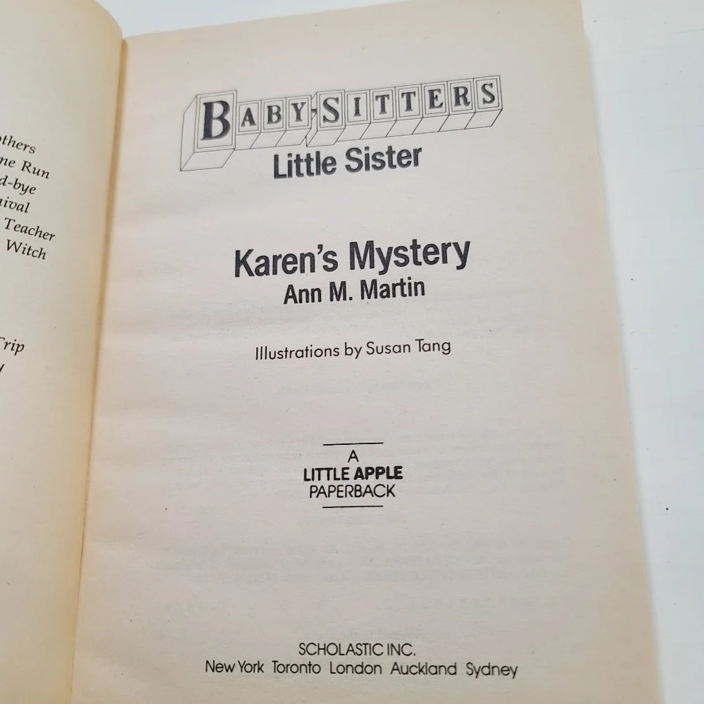 Vintage 90s Babysitters Club Little Sister Super Special #3 Karens Mystery
